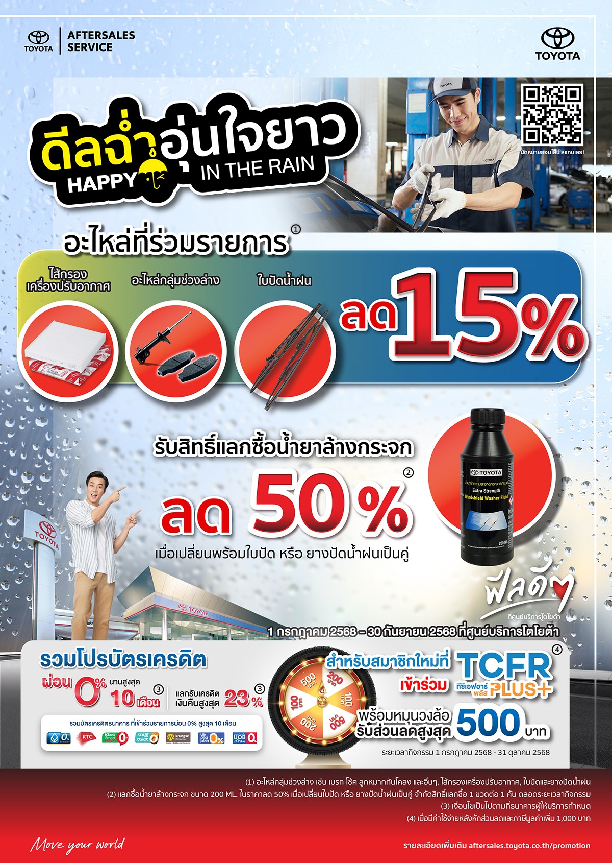 ดีลฉ่ำ อุ่นใจยาว Happy in The Rain - อะไหล่ที่ร่วมรายการ ลด 15%